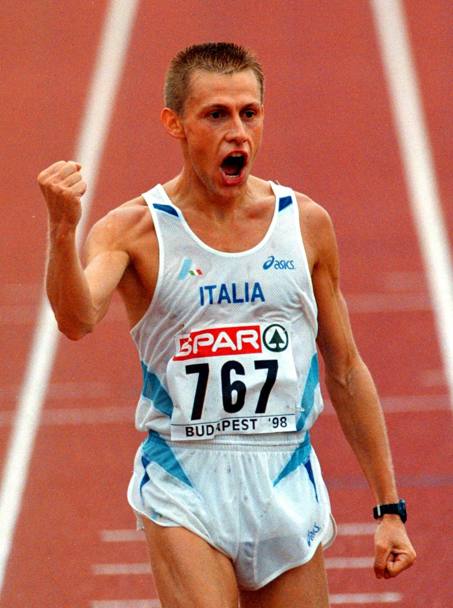 I Podi più importanti di Stefano Baldini: la vittoria ai Campionati europei di Budapest nel 1998 (Epa)